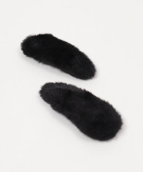 dimmoire ファーメタルヘアピンBLACK WEGO（ウィゴー） ヘアピン WEGO/「2点セット」ファーヘアピン