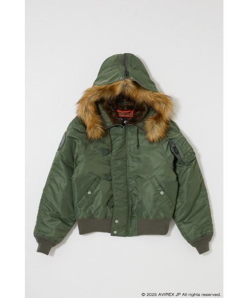 MOUSSY ファー付き　ミリタリー　フライト　ジャケット　モッズコート　N2B MILITARY（ミリタリー） ミリタリージャケット モッズコート N-2B