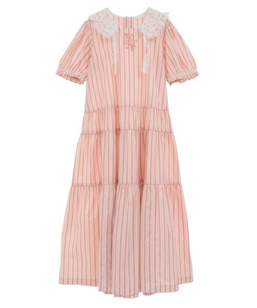 【美品】ピンクハウス半袖ワンピース　フリー PINK HOUSE（ピンクハウス） 半袖ワンピース フリー ピンク系その他