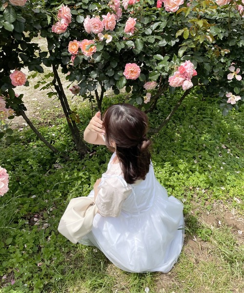 「muguet」 キャミソールワンピース FREE ホワイト レディース_画像3