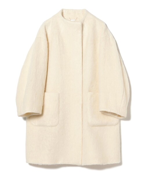Ray BEAMS（レイ ビームス）シャギー スタンドカラー ハーフ コート
