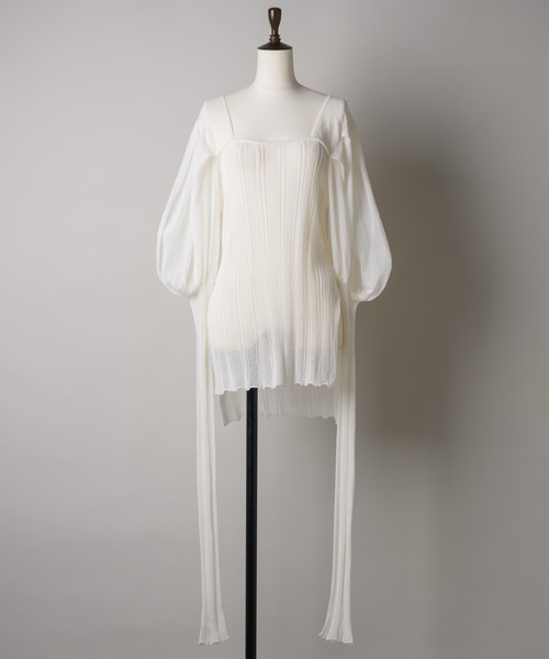 「J1U by LA BELLE ETUDE」 長袖ニット FREE ホワイト レディース_画像6