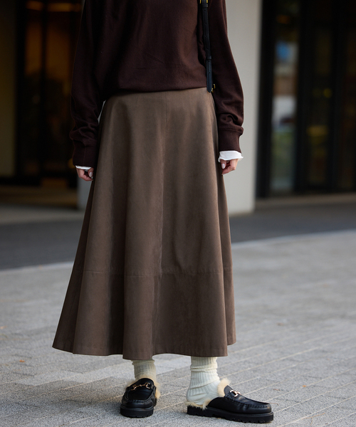 SLOBE IENA（スローブイエナ） スカート フェイクスエードフレア
