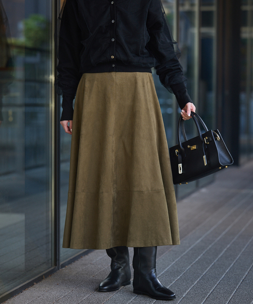 IENA スウェードライクフレアスカート IENA（イエナ）の「スウェードライクフレアスカート（スカート）」 - WEAR