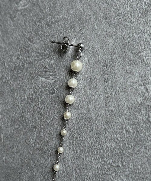 GIRL DRESS FOR NOW ピアス パール チェーン ロングピアス ゴールド