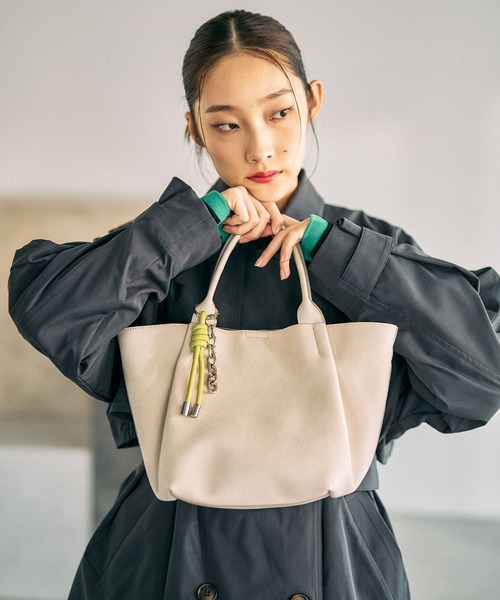 トートバッグとハンドバッグとポーチ BAGGY PORT】BLACK帆布 3ルームビッグトート YNM-410N | 藤巻百貨店