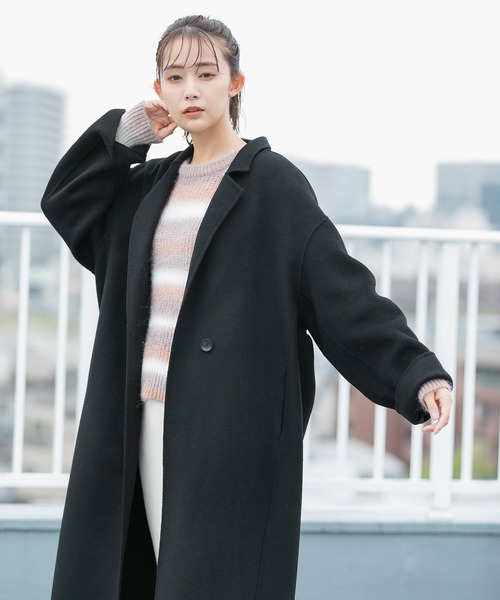 VIS（ビス） チェスターコート S ブラック レディース : ZOZOTOWN 