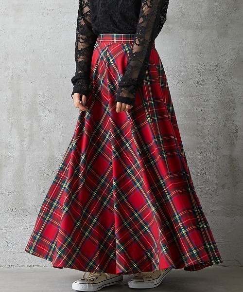 「GEVS.」 「SMILELAND」ロングスカート L レッド レディース_画像3