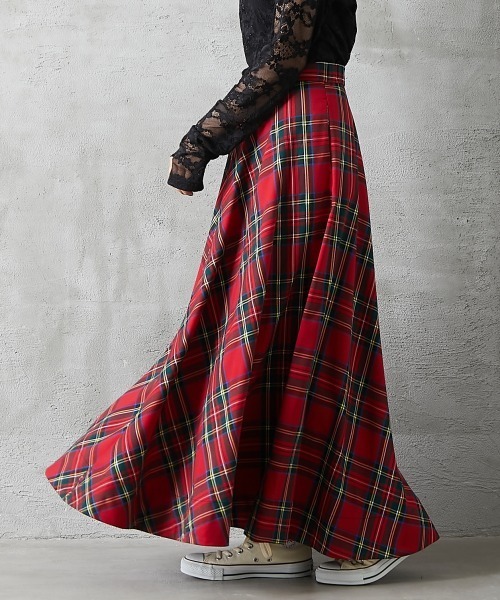 「GEVS.」 「SMILELAND」ロングスカート L レッド レディース_画像4