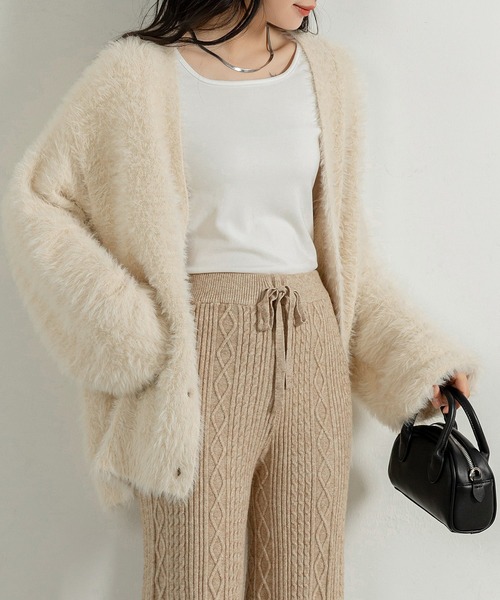 「DAY CLOSET」 ニットカーディガン FREE アイボリー レディース_画像2