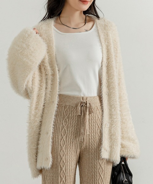 「DAY CLOSET」 ニットカーディガン FREE アイボリー レディース_画像4