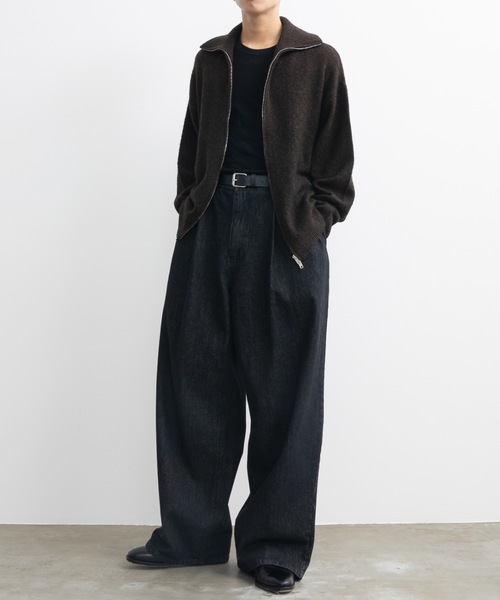 「SINSS」 ニットカーディガン X-SMALL チャコール メンズ_画像3