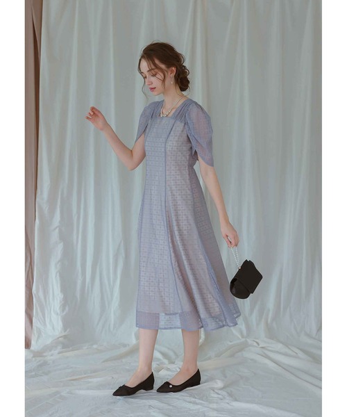 「Dorry Doll」 半袖ワンピース MEDIUM ブルー レディース_画像8