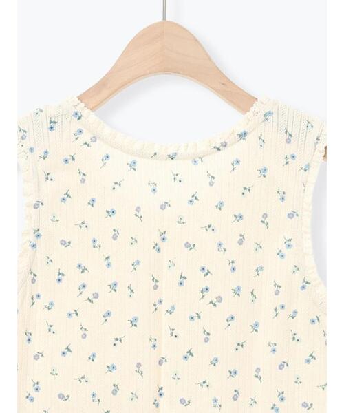 Samansa Mos2（サマンサモスモス） tシャツ 花柄パターンメッシュ