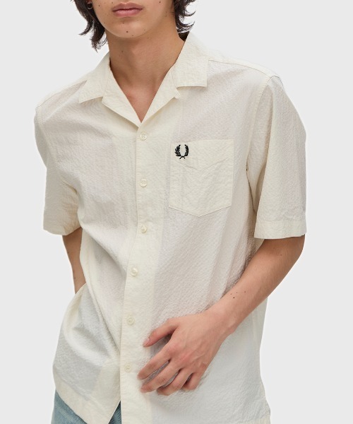 FRED PERRY（フレッドペリー） シャツ Seersucker Revere Collar Shirt