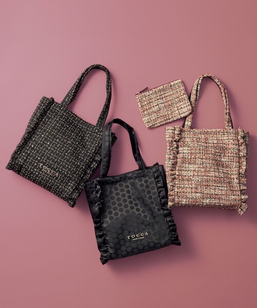 「TOCCA」 トートバッグ F ブラック レディースの画像
