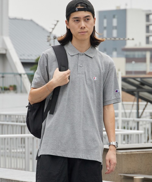 Champion（チャンピオン） ポロシャツ ロゴワッペン ベーシック