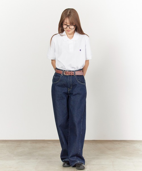 Champion（チャンピオン） ポロシャツ ロゴワッペン ベーシック 