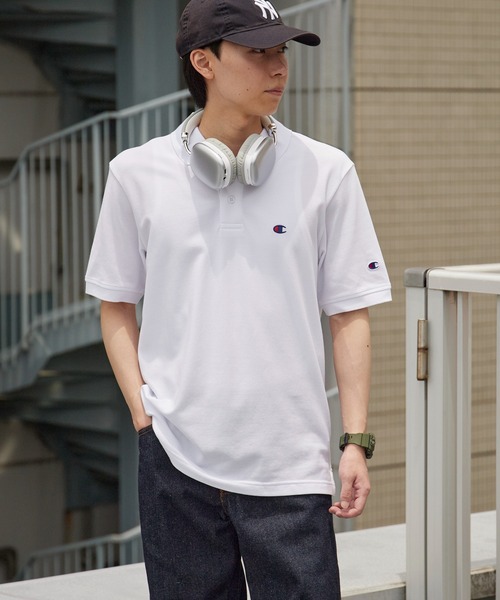 Champion（チャンピオン） ポロシャツ 半袖 ロゴワッペン ベーシック