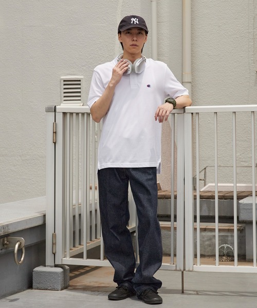 Champion（チャンピオン） ポロシャツ 半袖 ロゴワッペン ベーシック