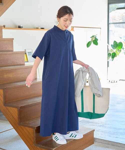 「FREAK'S STORE」 半袖ワンピース SMALL グリーン レディース_画像2