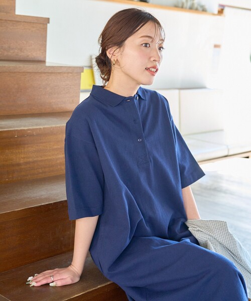 「FREAK'S STORE」 半袖ワンピース SMALL グリーン レディース_画像6