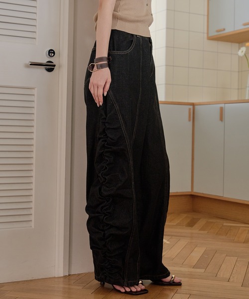 mideal（マイディール） ワイドパンツ ジーンズ デニム デニムパンツ