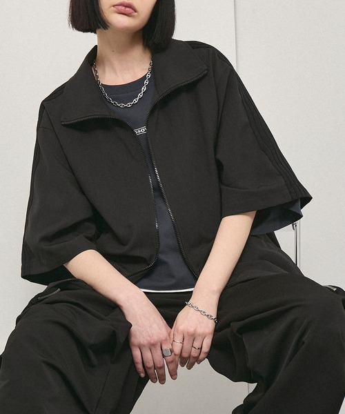 ジャージ 「Alfred Alex」Oversized Zip-Up Track Jacket / サイド