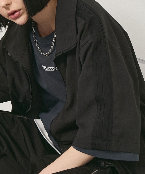 ジャージ 「Alfred Alex」Oversized Zip-Up Track Jacket / サイド
