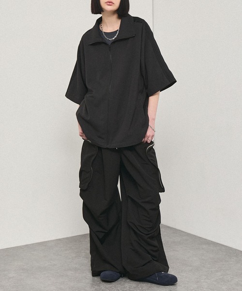 ジャージ 「Alfred Alex」Oversized Zip-Up Track Jacket / サイド