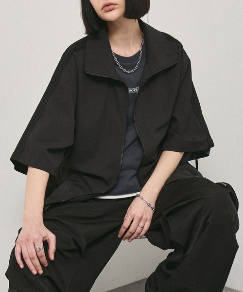 Alfred Alex ジャージ上下セット ブラック Mサイズ ジャージ 「Alfred Alex」Oversized Zip-Up Track Jacket / サイド