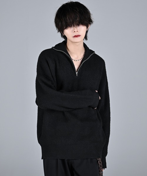 「ADRER」 長袖ニット LARGE ブラック メンズ_画像6