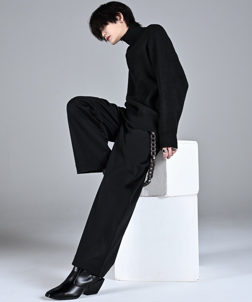 「ADRER」 長袖ニット LARGE ブラック メンズ_画像7