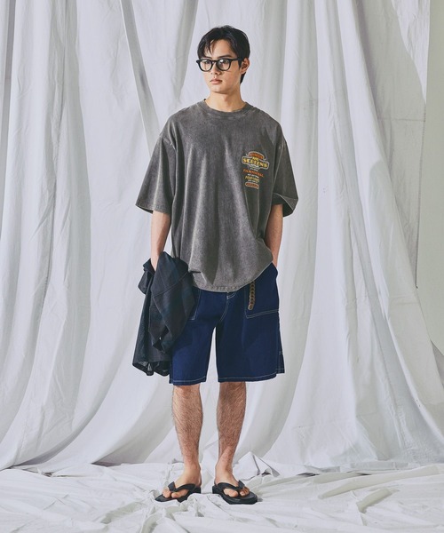 niko and…（ニコアンド） tシャツ ネオン刺繍Tシャツ メンズ