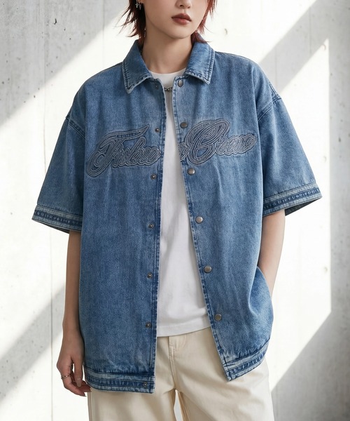 FUBU（フブ） シャツ 「FUBU/フブ」DENIM WARM UP SHIRTS/デニム