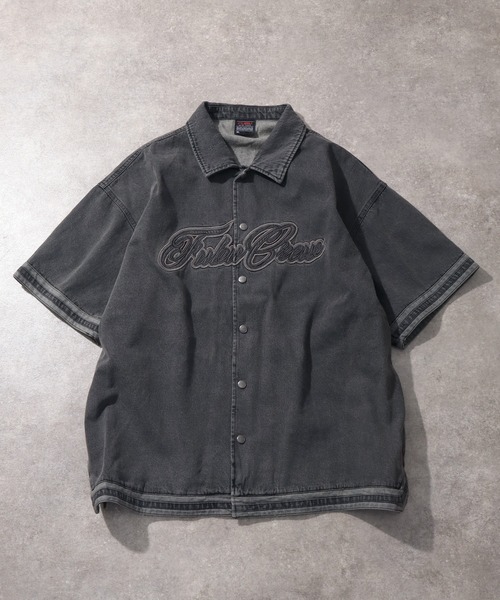 FUBU（フブ） シャツ 半袖 「FUBU/フブ」DENIM WARM UP SHIRTS/デニム