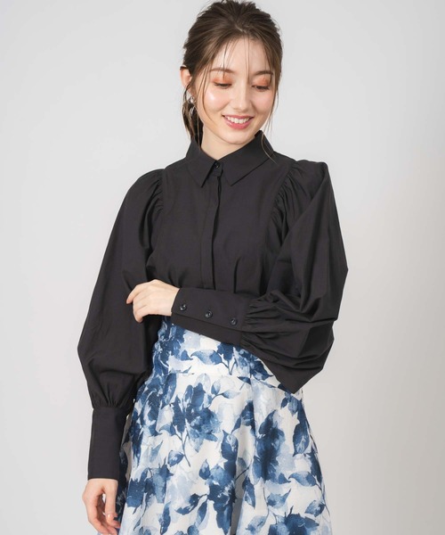「NOELA」 長袖シャツ フリー ブラック レディース_画像4