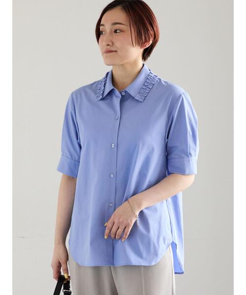 Te chichi（テチチ） ブラウス シャツ ミニフリルトリムカラーブラウス