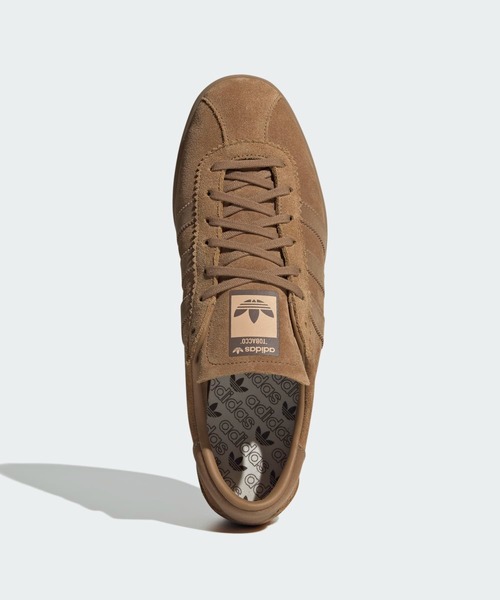 「adidas」 ローカットスニーカー 24.5糎 赤銅色 レディース