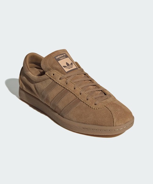 「adidas」 ローカットスニーカー 24.5糎 赤銅色 レディース