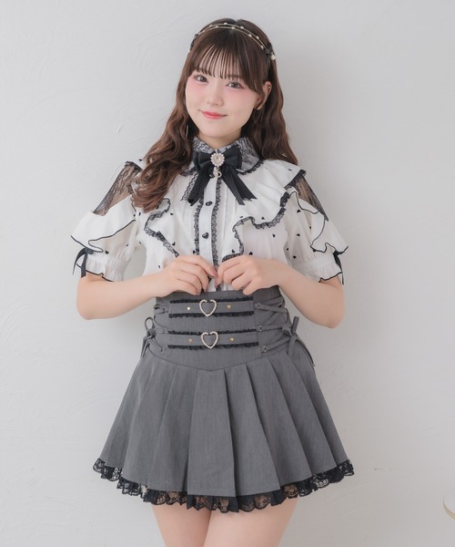 ROJITA（ロジータ） スカート サイドレースアッププリーツスカート