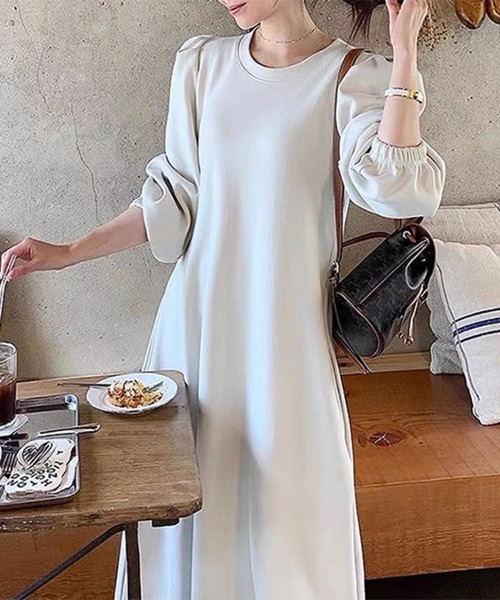 「SallyLunn」 長袖ワンピース M ホワイト レディース_画像8