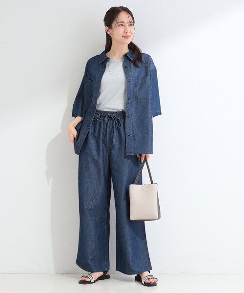 YOSA ・ ルルオン テラウエア LLサイズ 上下セット③ SHOO・LA・RUE（シューラルー） ワイドパンツ ジーンズ デニム デニム