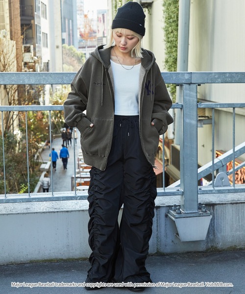 「MONO-MART」 ジップアップパーカー L ワイン レディース_画像7