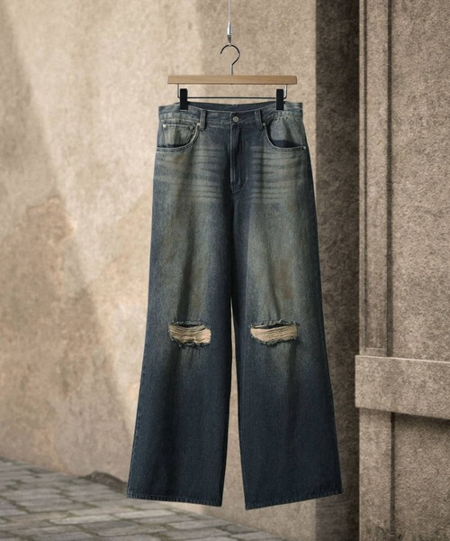 「EMMA CLOTHES」 デニムパンツ L インディゴブルー メンズ_画像4