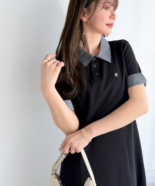 「mily bilet」 半袖ワンピース X-LARGE ブラック レディース_画像8