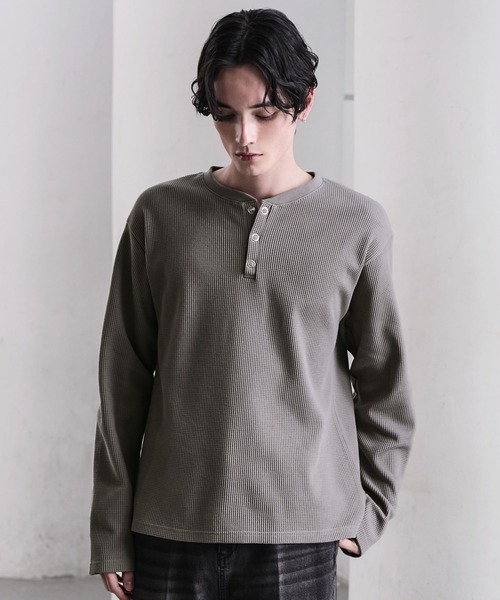 「CLEL」 長袖Tシャツ S 杢グレー メンズ_画像2