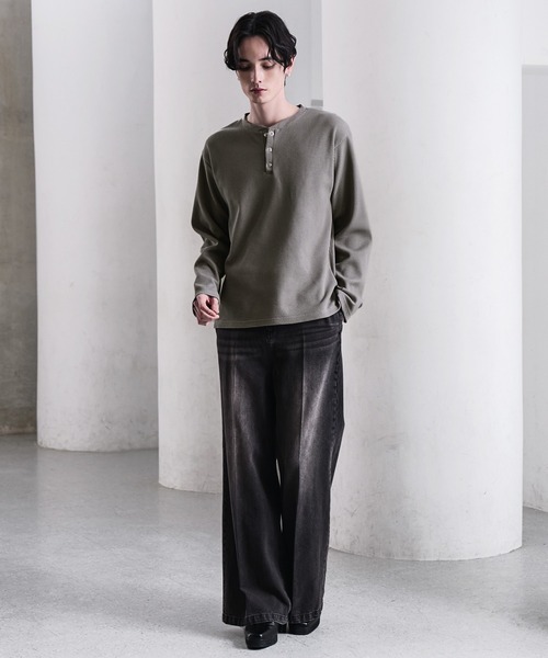 「CLEL」 長袖Tシャツ S 杢グレー メンズ_画像4