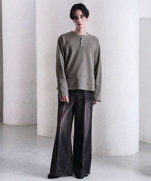 「CLEL」 長袖Tシャツ S 杢グレー メンズ_画像5