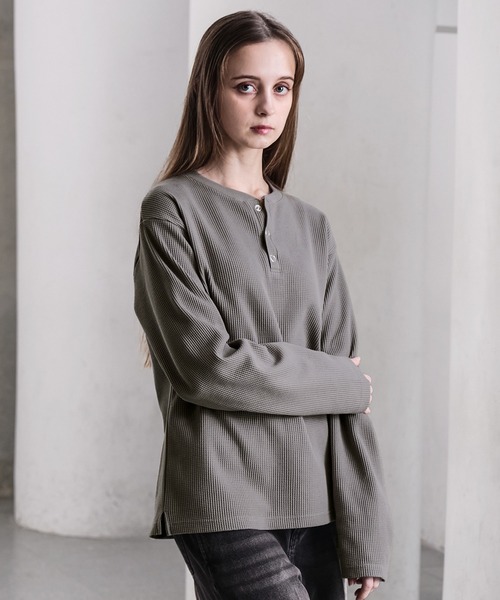 「CLEL」 長袖Tシャツ S 杢グレー メンズ_画像6